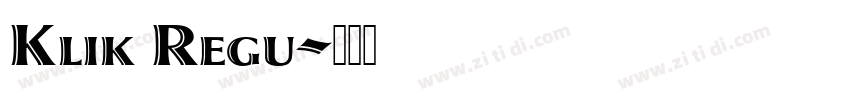 Klik Regu字体转换